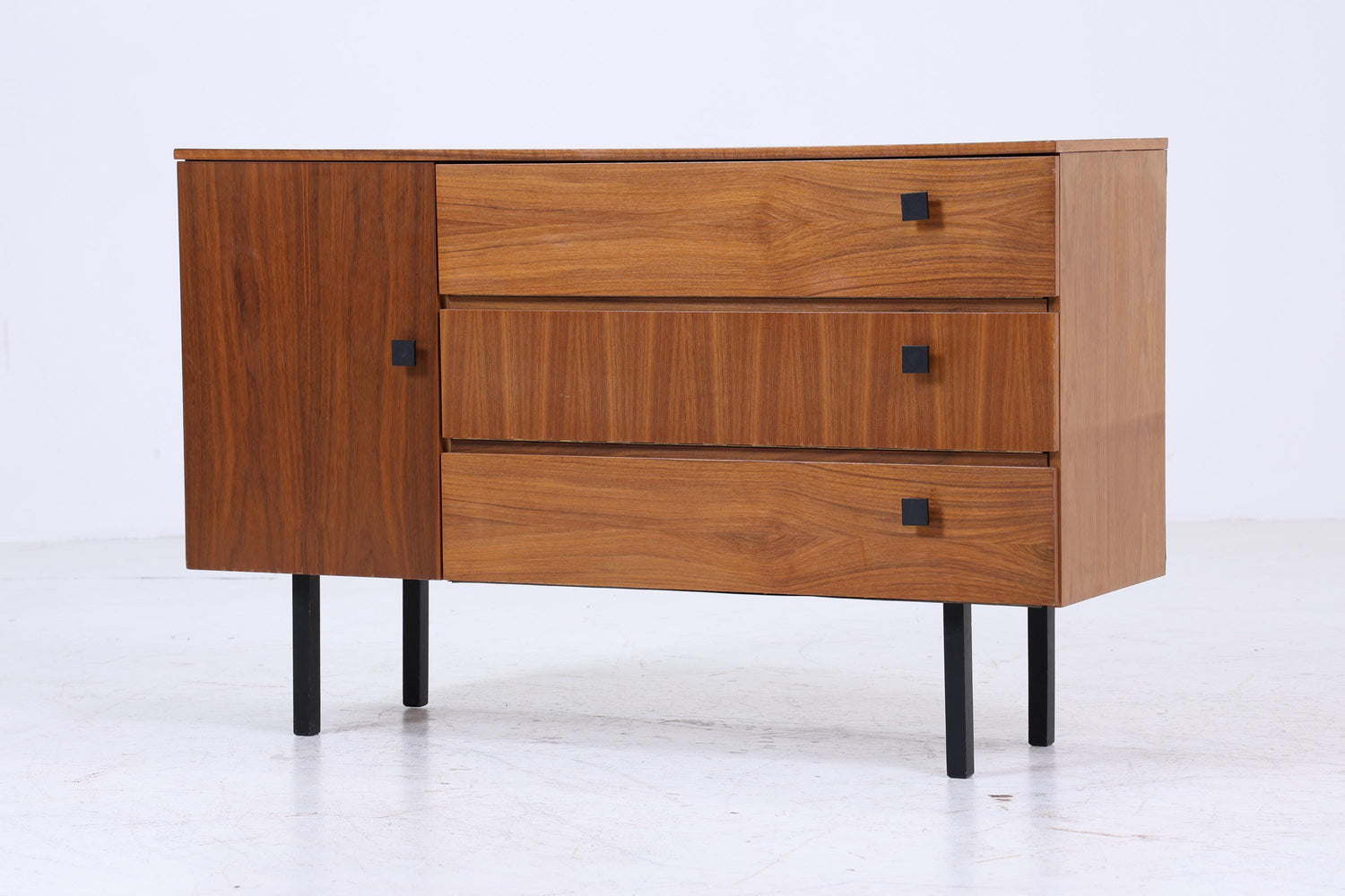 Vintage Kommode 60er Jahre | Mid Century Sideboard mit Klapptüren 60er Jahre Aufbewahrung Retro 70er Holz