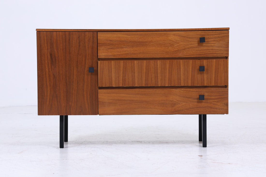Vintage Kommode 60er Jahre | Mid Century Sideboard mit Klapptüren 60er Jahre Aufbewahrung Retro 70er Holz