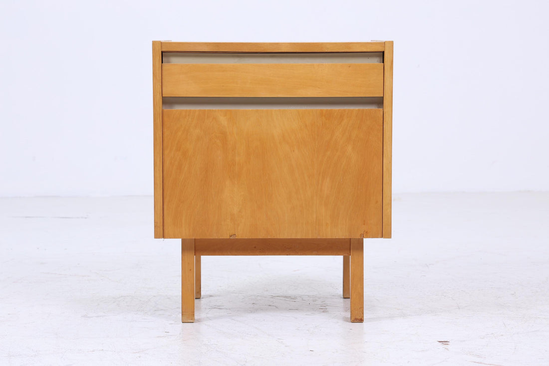 Vintage Hellerau Nachttisch der 60er | 794/10 Mid Century Mini Kommode mit Schublade | 70er Holz Aufbewahrung Schlafzimmer Birke