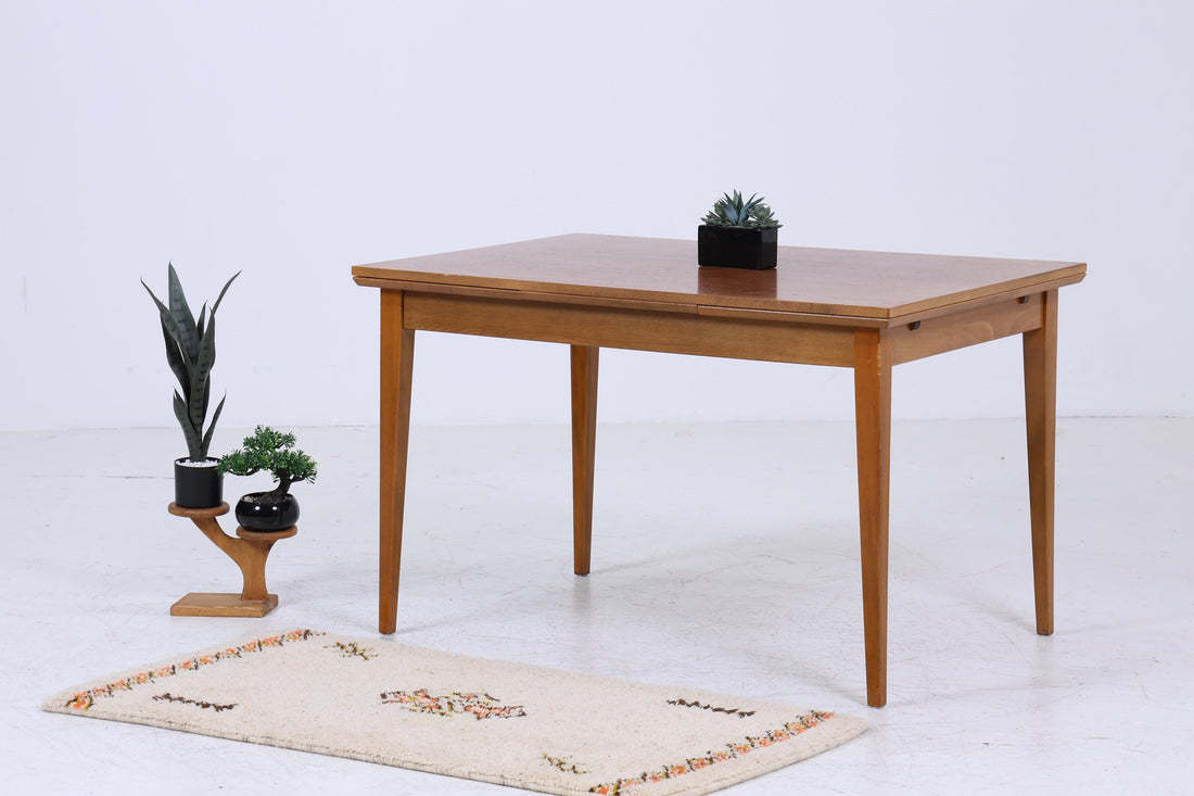 Vintage Küchentisch aus den 60ern | Mid Century Esstisch Tisch Retro 70er Holz Ausziehbar