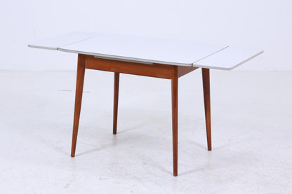 Klassischer Vintage Küchentisch 60er Jahre | Mid Century Esstisch Tisch Retro 70er Holz Resopal Ausziehbar