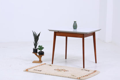 Klassischer Vintage Küchentisch 60er Jahre | Mid Century Esstisch Tisch Retro 70er Holz Resopal Ausziehbar