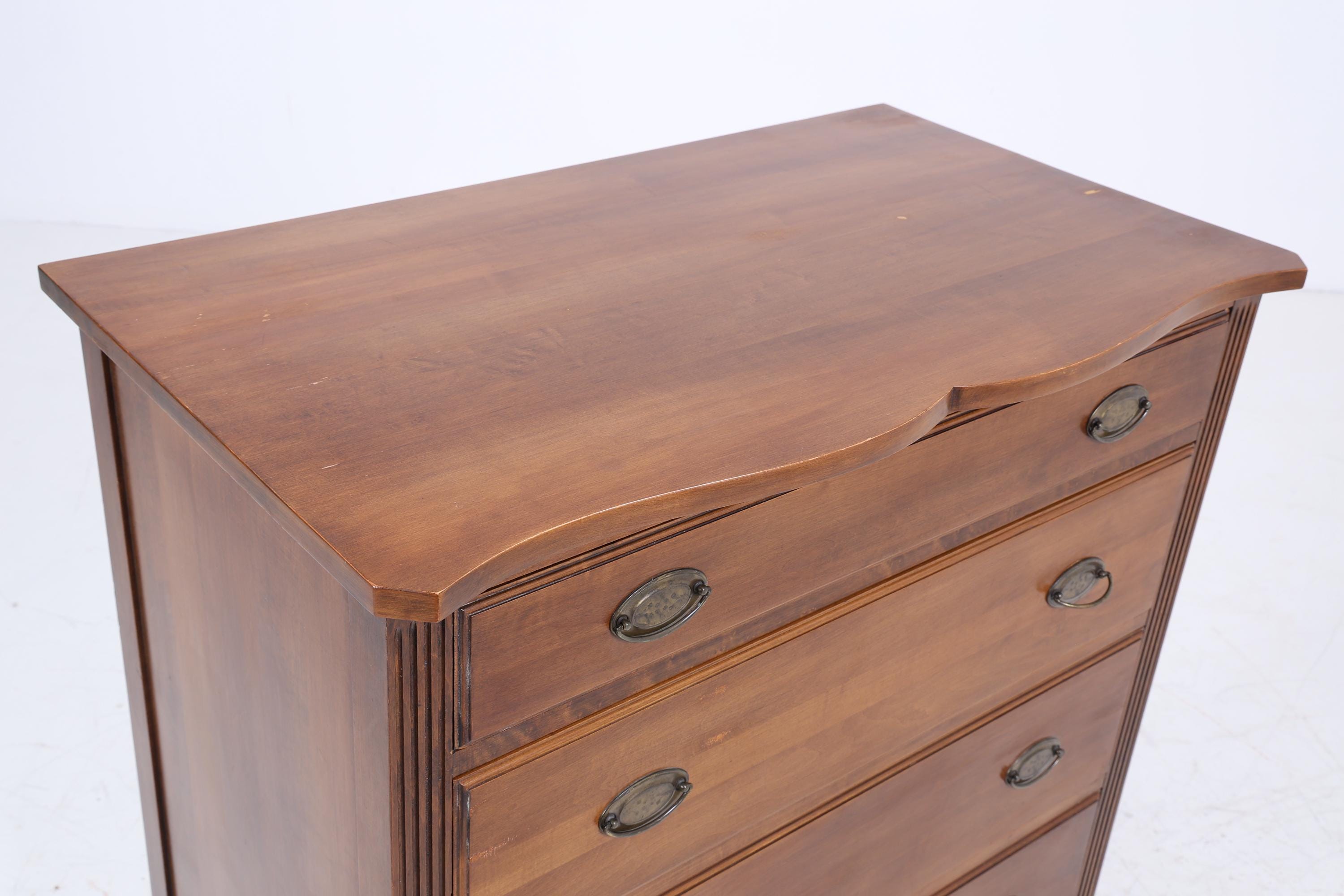 Hohe Vintage Schubladen Kommode | Mid Century Schubladen Schrank | Retro 60er Jahre Holz Aufbewahrung
