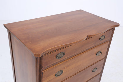 Hohe Vintage Schubladen Kommode | Mid Century Schubladen Schrank | Retro 60er Jahre Holz Aufbewahrung