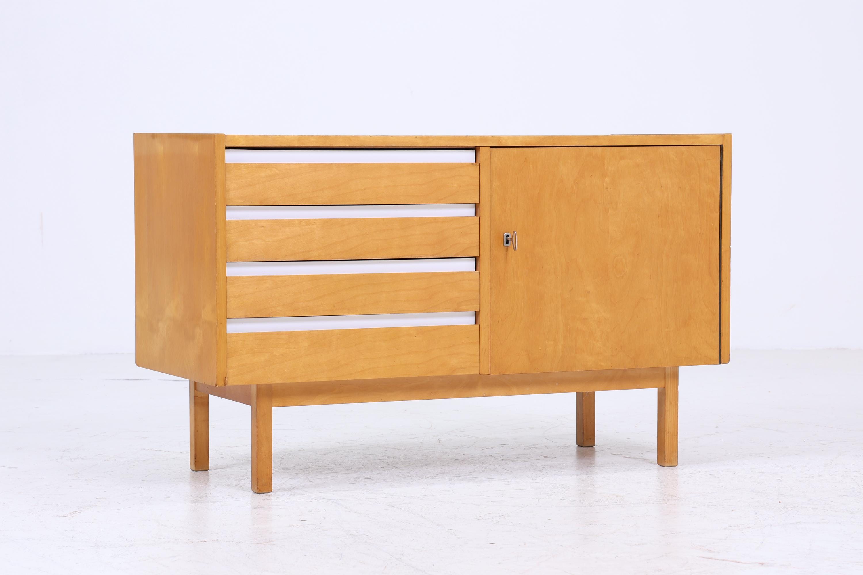 ❌SALE❌ Vintage Hellerau 794/9-16 Kommode aus Birkenholz | Mid Century Schubladen Schrank | Holz Aufbewahrung