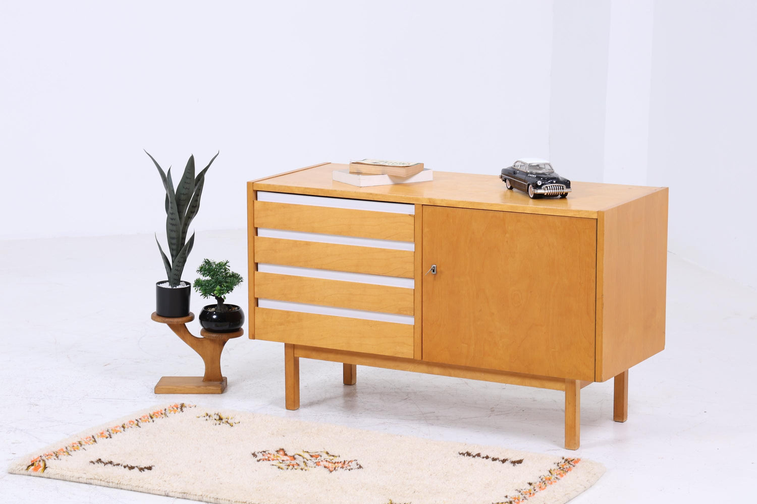 ❌SALE❌ Vintage Hellerau 794/9-16 Kommode aus Birkenholz | Mid Century Schubladen Schrank | Holz Aufbewahrung