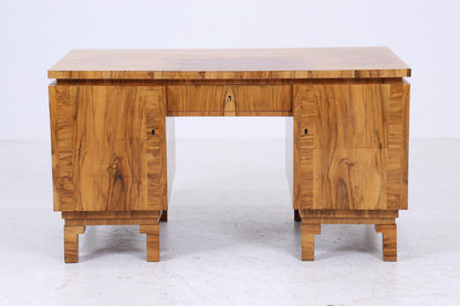 ❌SALE❌ Art Déco Schreibtisch 1920er Original | Antiker Nussbaum Bürotisch | Vintage Executive Desk aus Holz | Mid Century Office Furniture