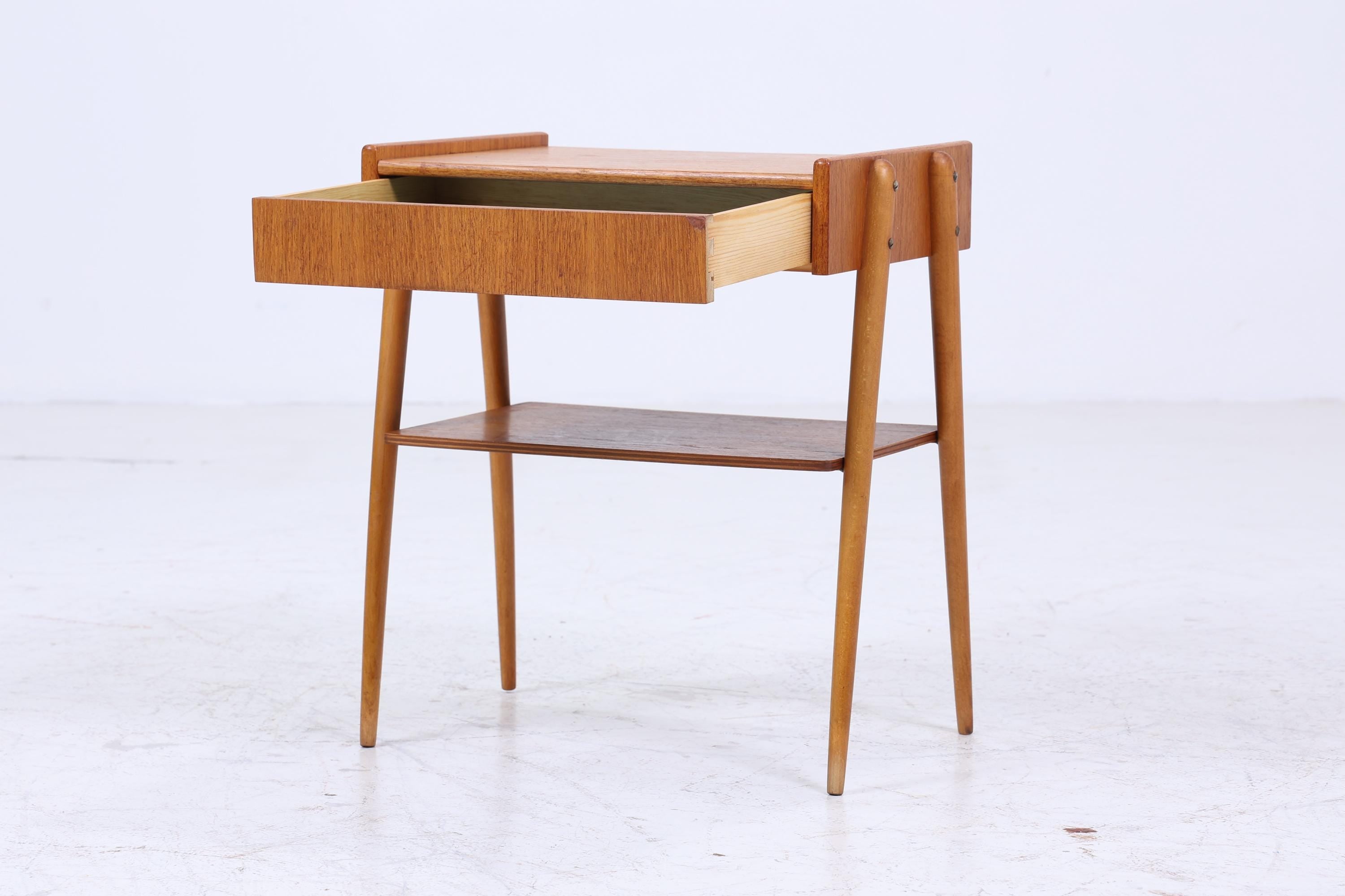 2 Vintage Teak Nachttische AB Carlström | Mid Century Nachttisch 60er Jahre | Designer Beistelltische aus Echtholz