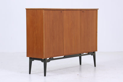 Vintage Highboard 60er Jahre | Mid Century Sideboard Schubladen Schrank Holz Aufbewahrung