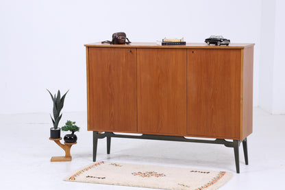 Vintage Highboard 60er Jahre | Mid Century Sideboard Schubladen Schrank Holz Aufbewahrung