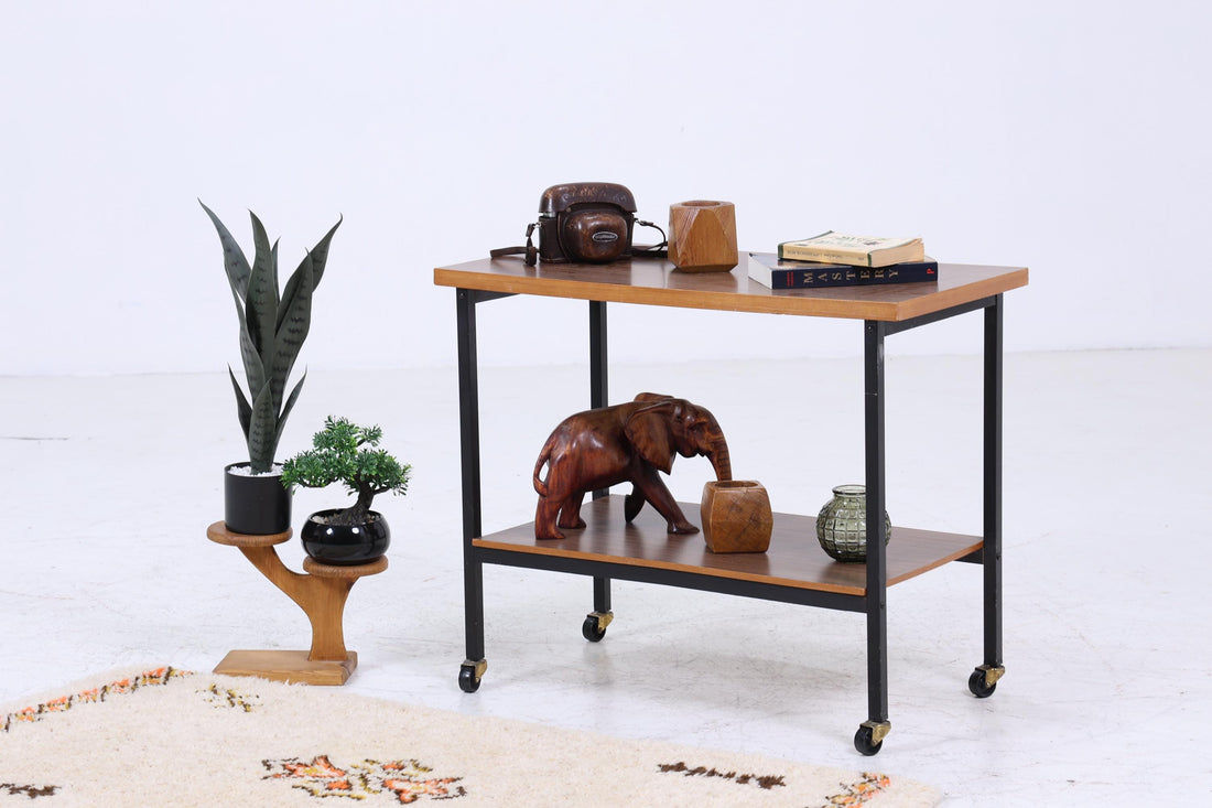 Vintage Servierwagen aus den 60ern | Mid Century Tisch Telefontisch Beistelltisch Retro