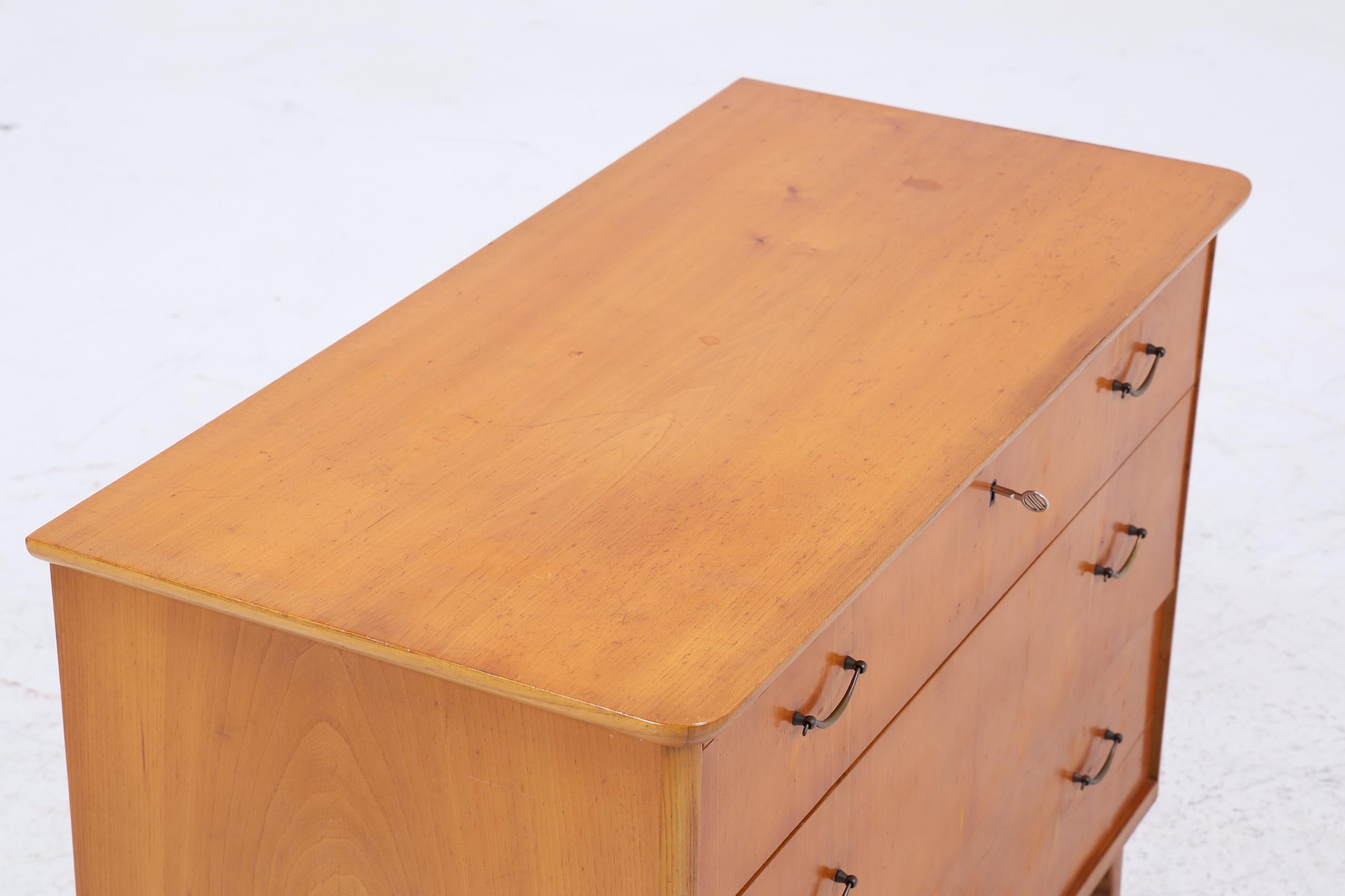60er Jahre Schubladen Kommode | Mid Century Schubladen Schrank | Vintage Holz Aufbewahrung