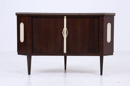 Vintage Barschrank 60er Jahre | Mid Century Eckkommode Retro Schrank 70er Holz Aufbewahrung