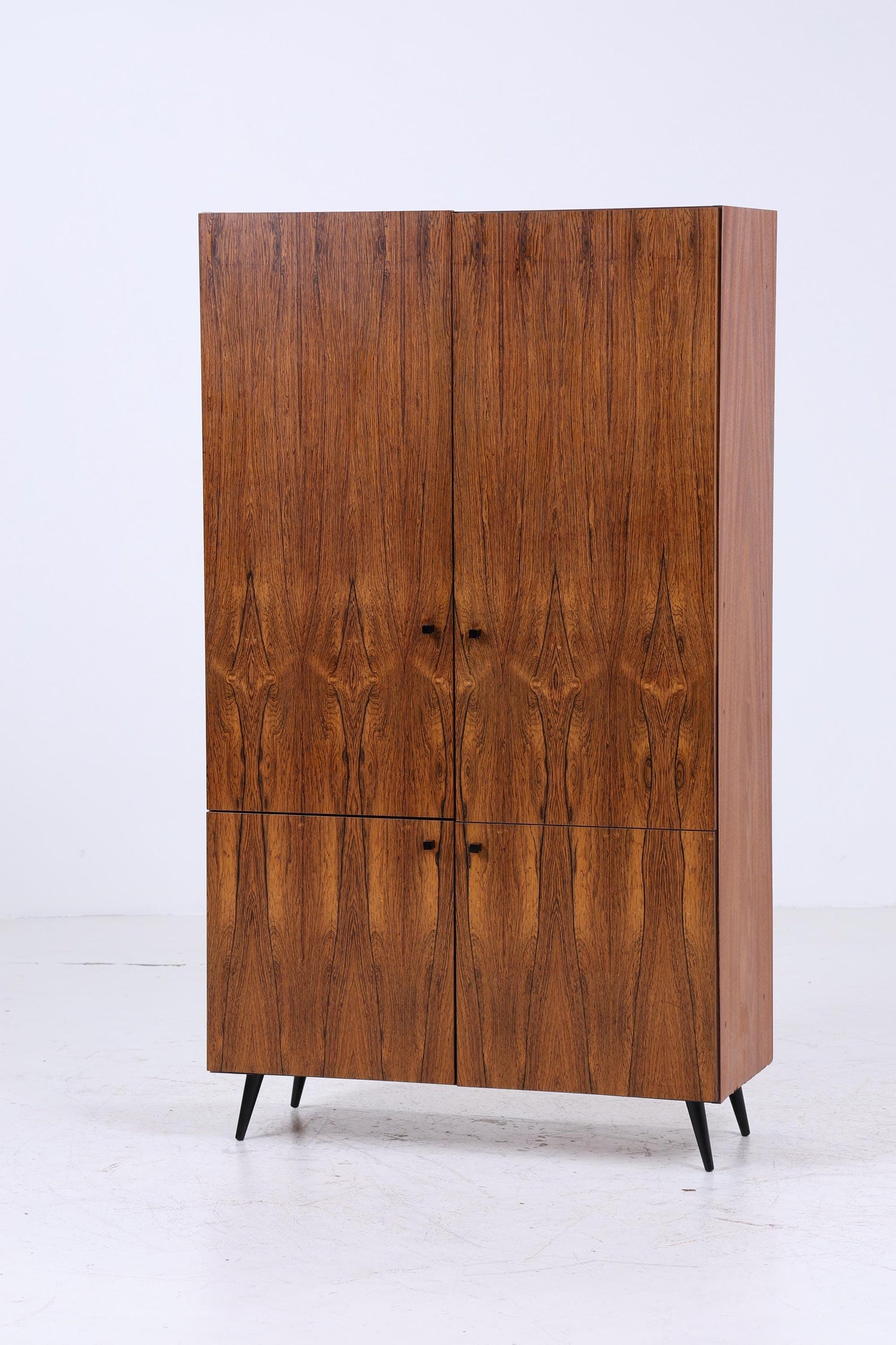 Vintage Wäscheschrank 60er Jahre | Mid Century Kleiderschrank Fächerschrank Retro Holz Schubladen Aufbewahrung