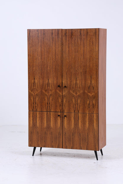 Vintage Wäscheschrank 60er Jahre | Mid Century Kleiderschrank Fächerschrank Retro Holz Schubladen Aufbewahrung