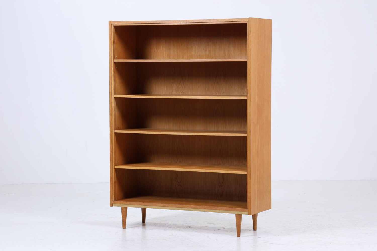 Vintage Hellerau Bücherregal 414/K | Mid Century Schrank aus Eiche | Retro Regal Holz Aufbewahrung