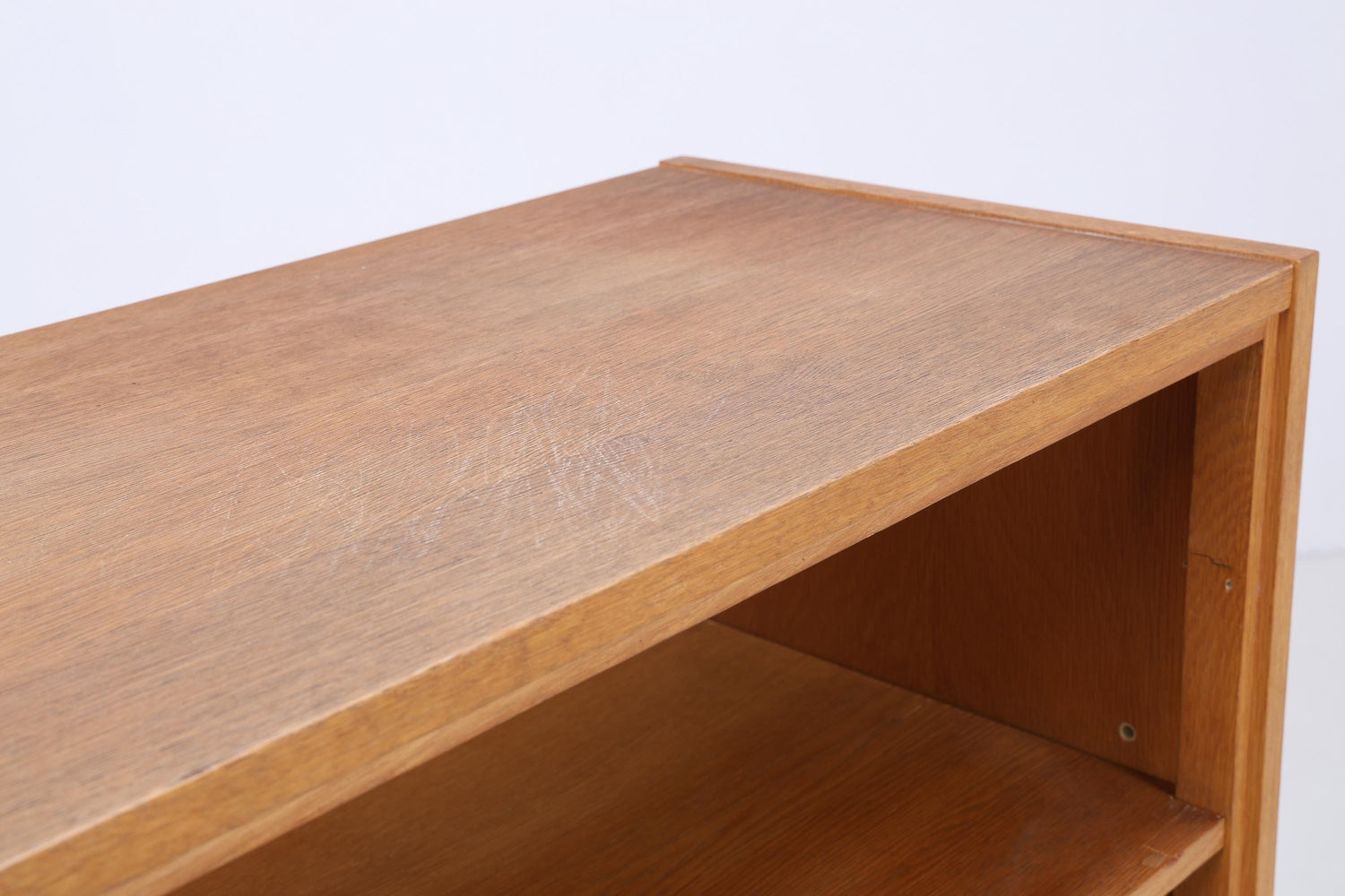 Vintage Hellerau Bücherregal 414/K | Mid Century Schrank aus Eiche | Retro Regal Holz Aufbewahrung