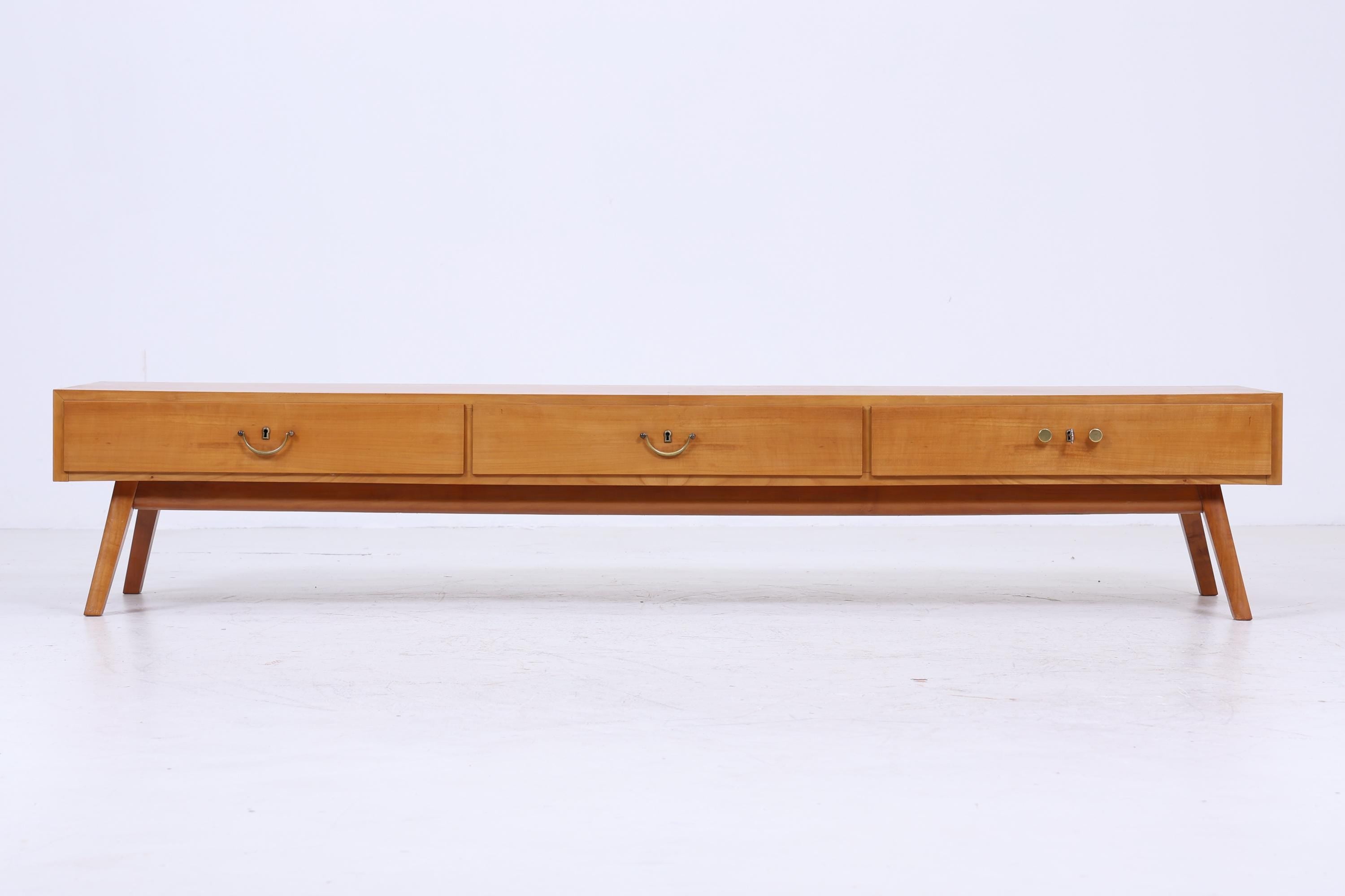 Vintage Lowboard 60er Jahre | Mid Century Sideboard mit Schubladen Retro Holz Aufbewahrung