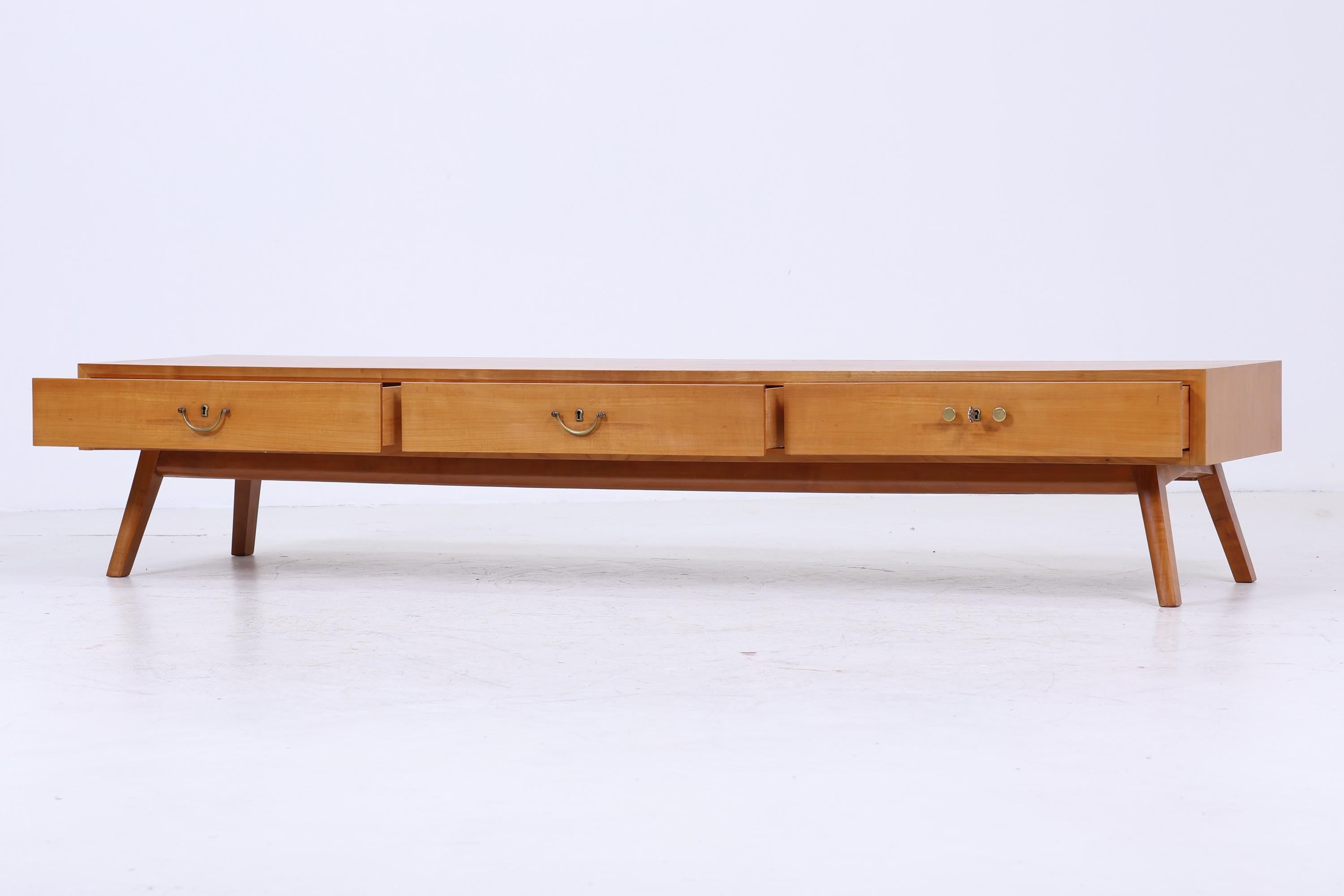 Vintage Lowboard 60er Jahre | Mid Century Sideboard mit Schubladen Retro Holz Aufbewahrung