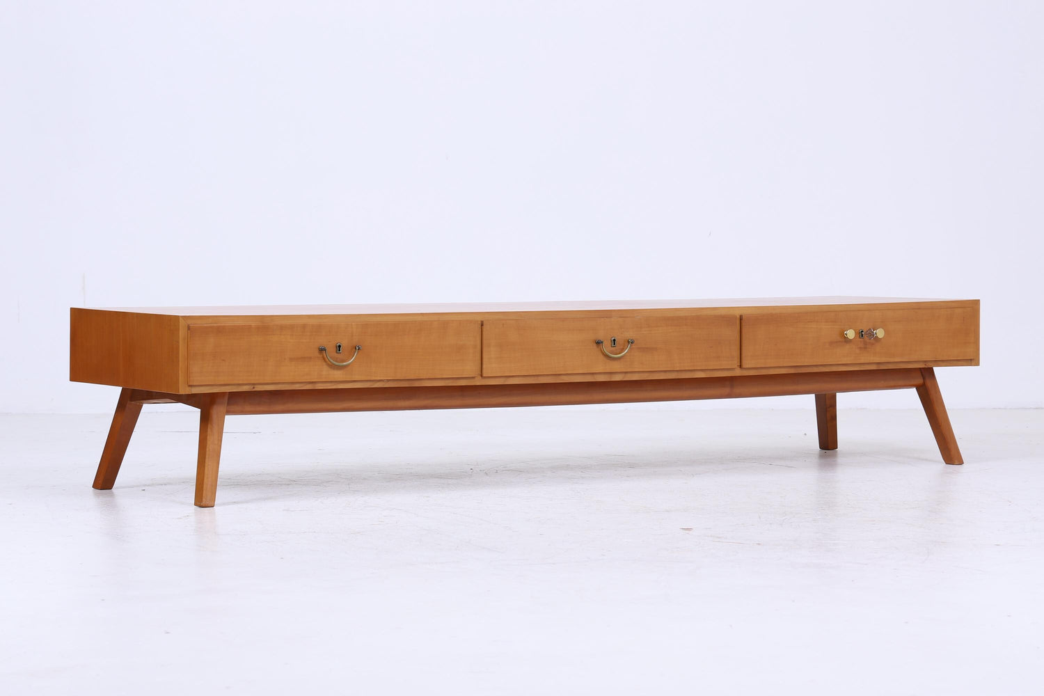 Vintage Lowboard 60er Jahre | Mid Century Sideboard mit Schubladen Retro Holz Aufbewahrung