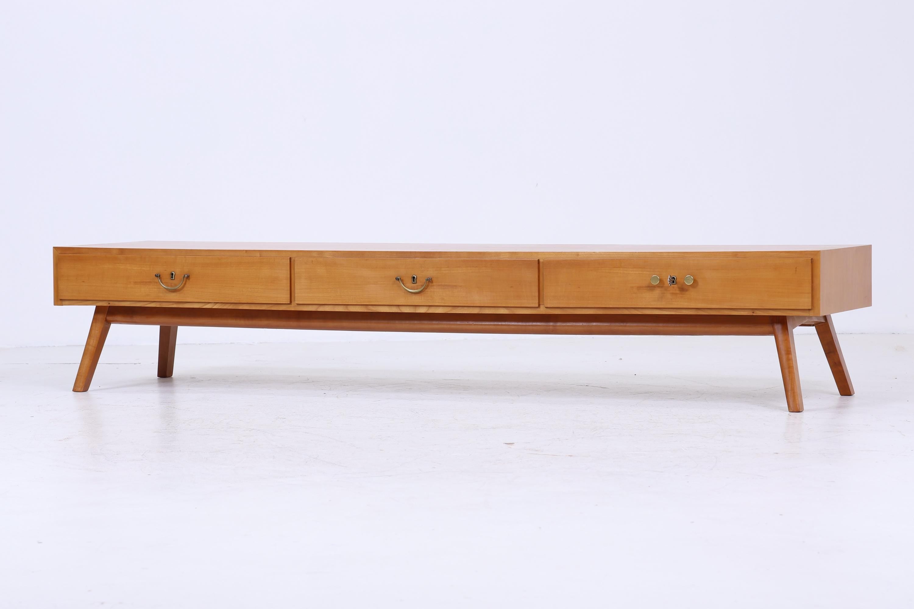 Vintage Lowboard 60er Jahre | Mid Century Sideboard mit Schubladen Retro Holz Aufbewahrung