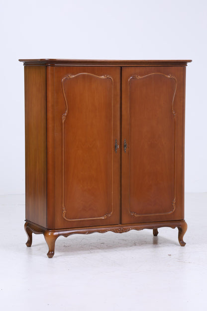 Vintage Louis XV Stil Schrank | Antik Stil Fächerschrank 20er 30er Jahre | Holz Aufbewahrung
