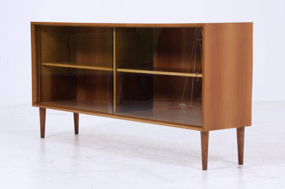 Vintage Glas Sideboard 60er Jahre |  Platon Serie by Lothar Wegner -  Mid Century Vitrine Holz Design 2/4