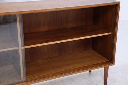 Vintage Glas Sideboard 60er Jahre |  Platon Serie by Lothar Wegner -  Mid Century Vitrine Holz Design 2/4