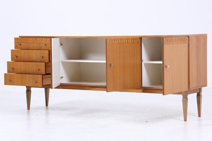 Vintage Sideboard 60er Jahre | Mid Century TV Board mit Schubladen &amp; Fächern Kommode Retro Holz Aufbewahrung