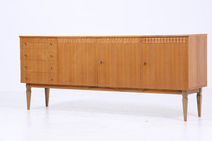 Vintage Sideboard 60er Jahre | Mid Century TV Board mit Schubladen &amp; Fächern Kommode Retro Holz Aufbewahrung