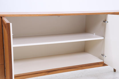 Vintage Sideboard 60er Jahre | Mid Century TV Board mit Schubladen &amp; Fächern Kommode Retro Holz Aufbewahrung