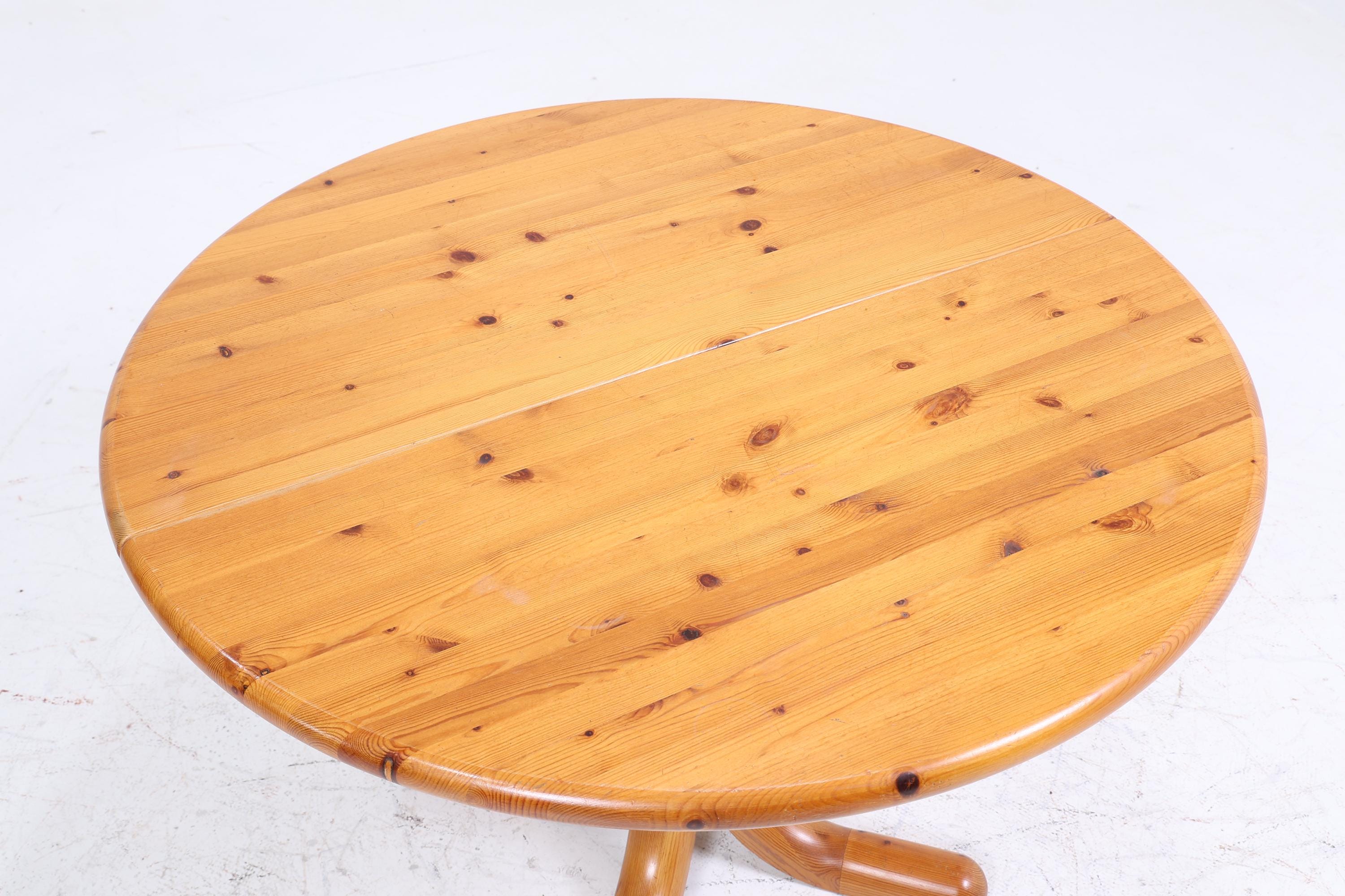 Vintage Küchentisch aus Kiefernholz 60er Jahre | Mid Century Esstisch Tisch Retro 70er Holz Ausziehbar