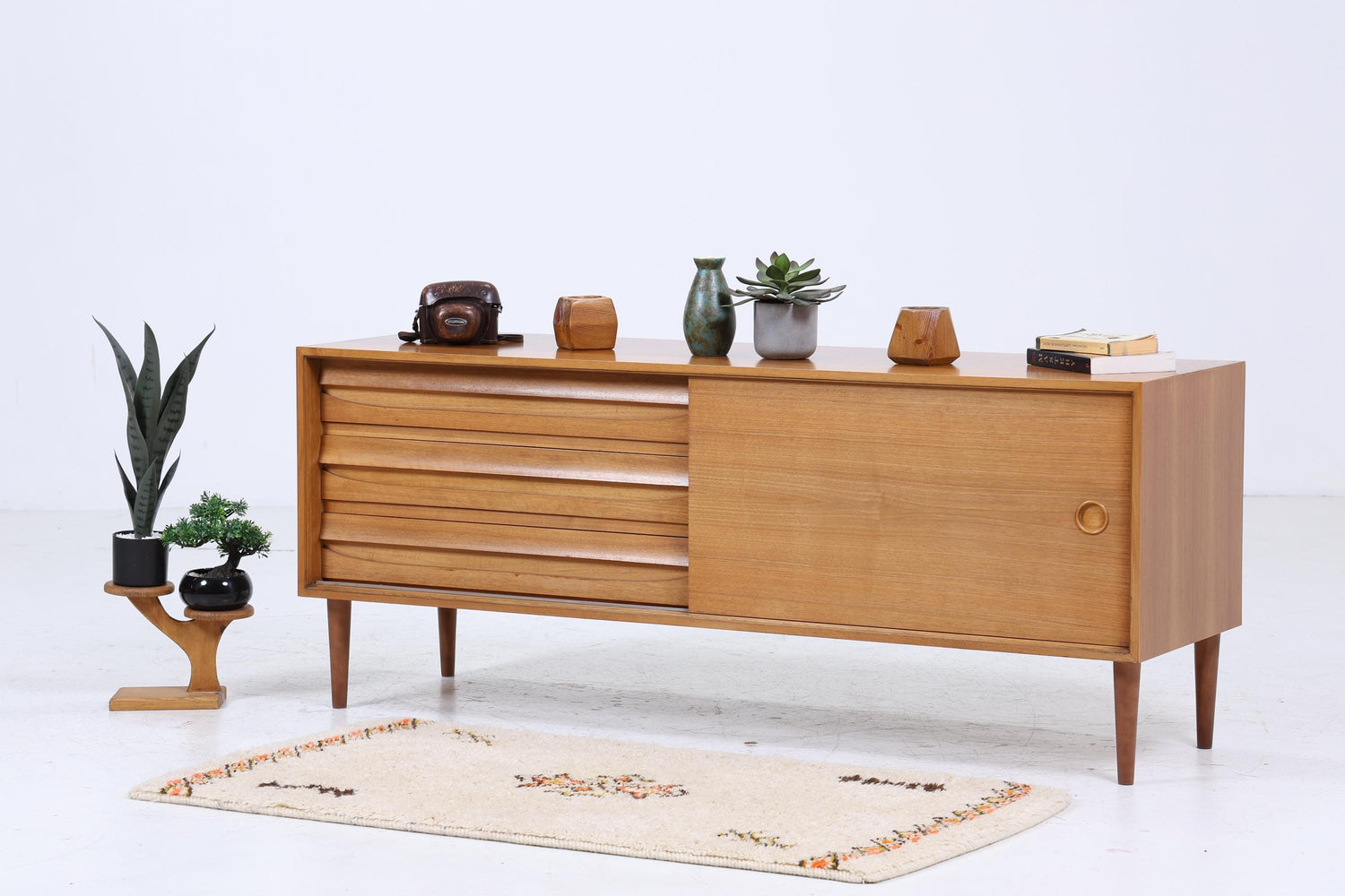 Vintage Sideboard 60er Jahre |  Platon Serie by Lothar Wegner -  Mid Century Lowboard mit Schubladen Holz Design Schrank