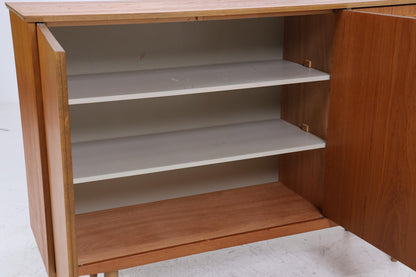 Vintage Teak Highboard 60er Jahre | Mid Century Sideboard Schubladen Schrank Holz Aufbewahrung