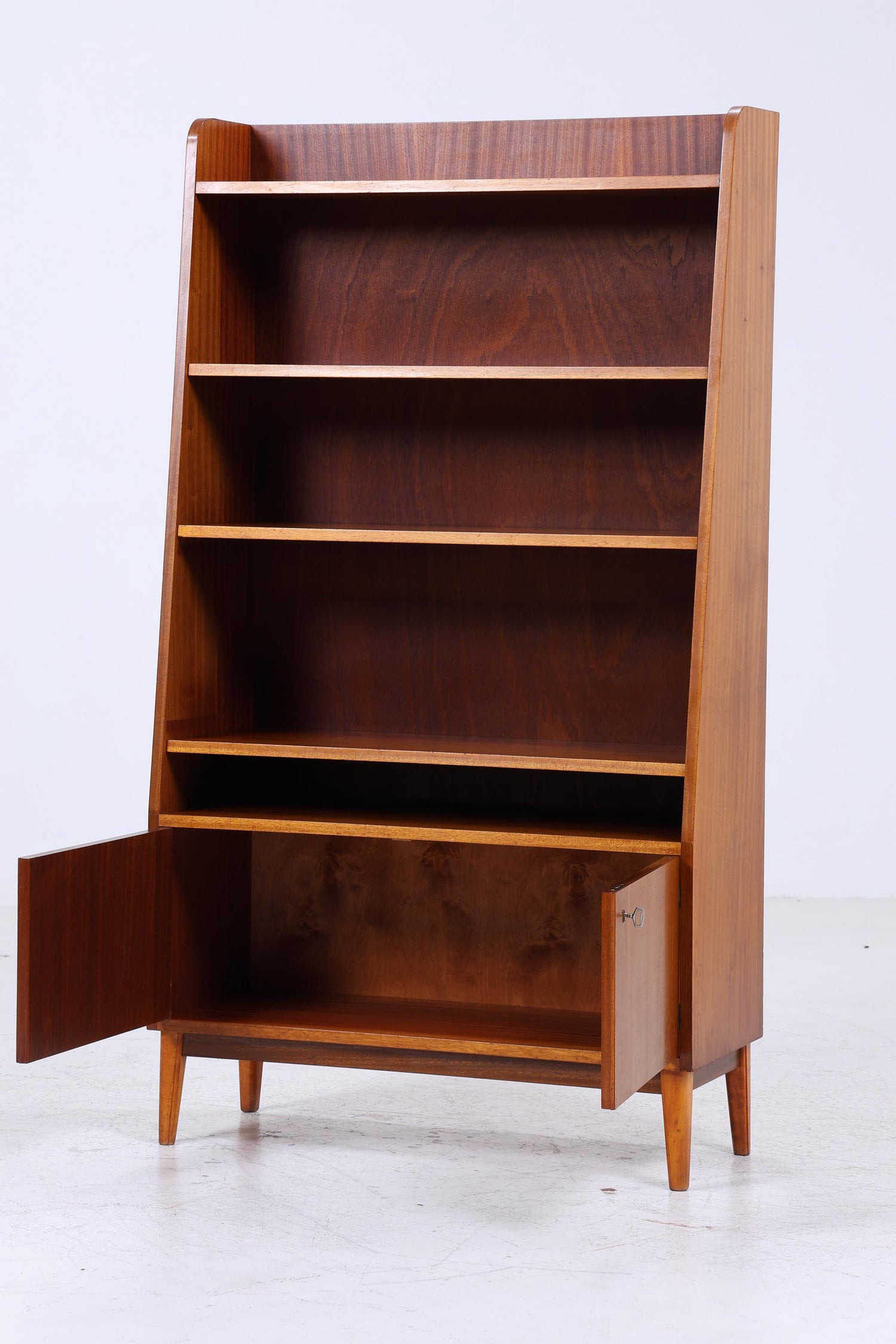 Vintage Bücheregal 60er Jahre | Mid Century Regal Schrank Retro Holz Aufbewahrung