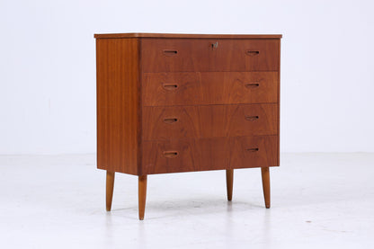 Vintage Teak Schubladen Kommode | Mid Century Schubladen Schrank | Holz Aufbewahrung 60er 70er Jahre