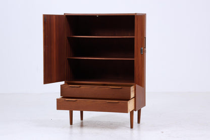Kleiner Vintage Teak Wäscheschrank 60er Jahre | Mid Century Fächerschrank | Retro Schrank Holz Aufbewahrung