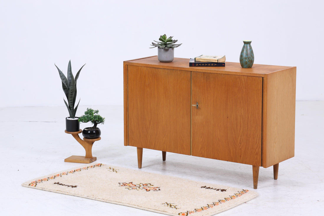 Vintage Hellerau 414/A Anrichte aus Eiche | Mid Century Kommode  Schubladen Schrank | Holz Aufbewahrung