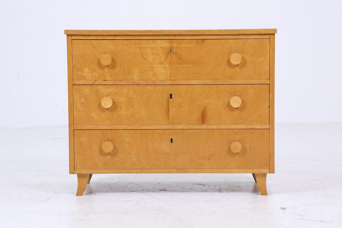 Vintage Schubladen Kommode aus Birkenholz | Mid Century Schubladen Schrank | Holz Aufbewahrung