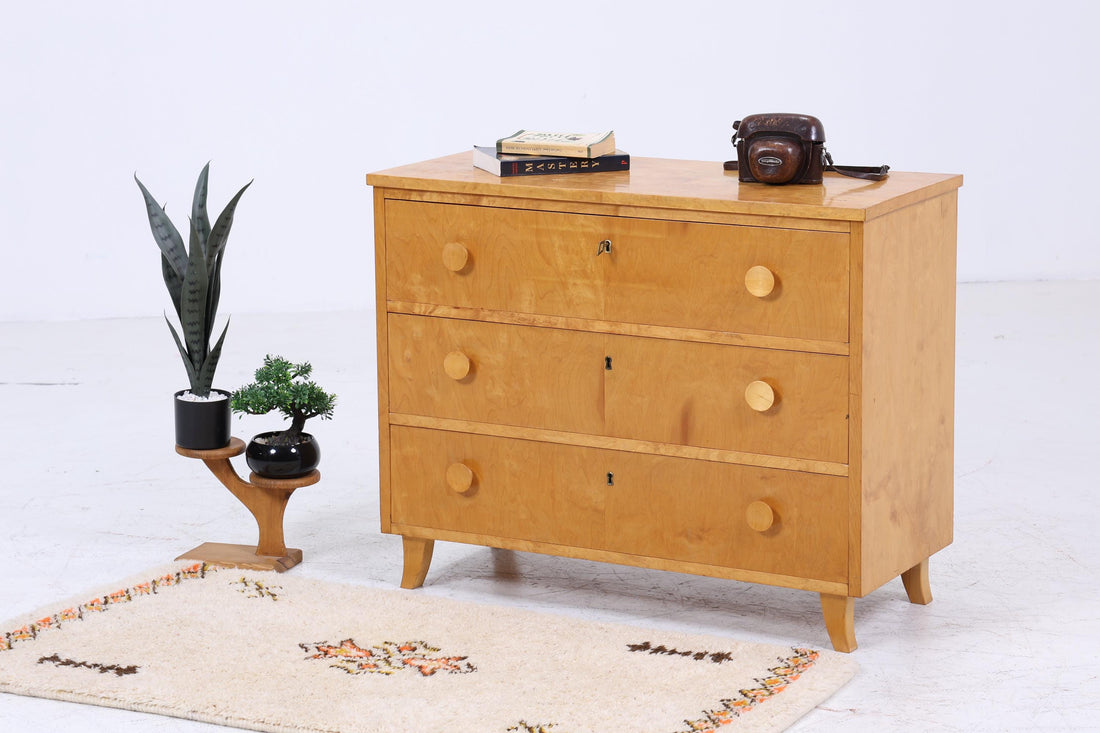 Vintage Schubladen Kommode aus Birkenholz | Mid Century Schubladen Schrank | Holz Aufbewahrung