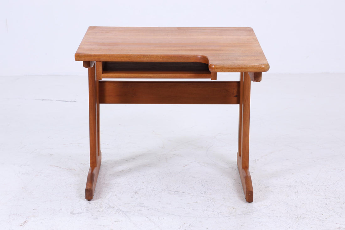 Vintage Teak Schreibtisch 60er Jahre | Mid Century Arbeitstisch Schultisch Frei Tisch Retro Holz Design