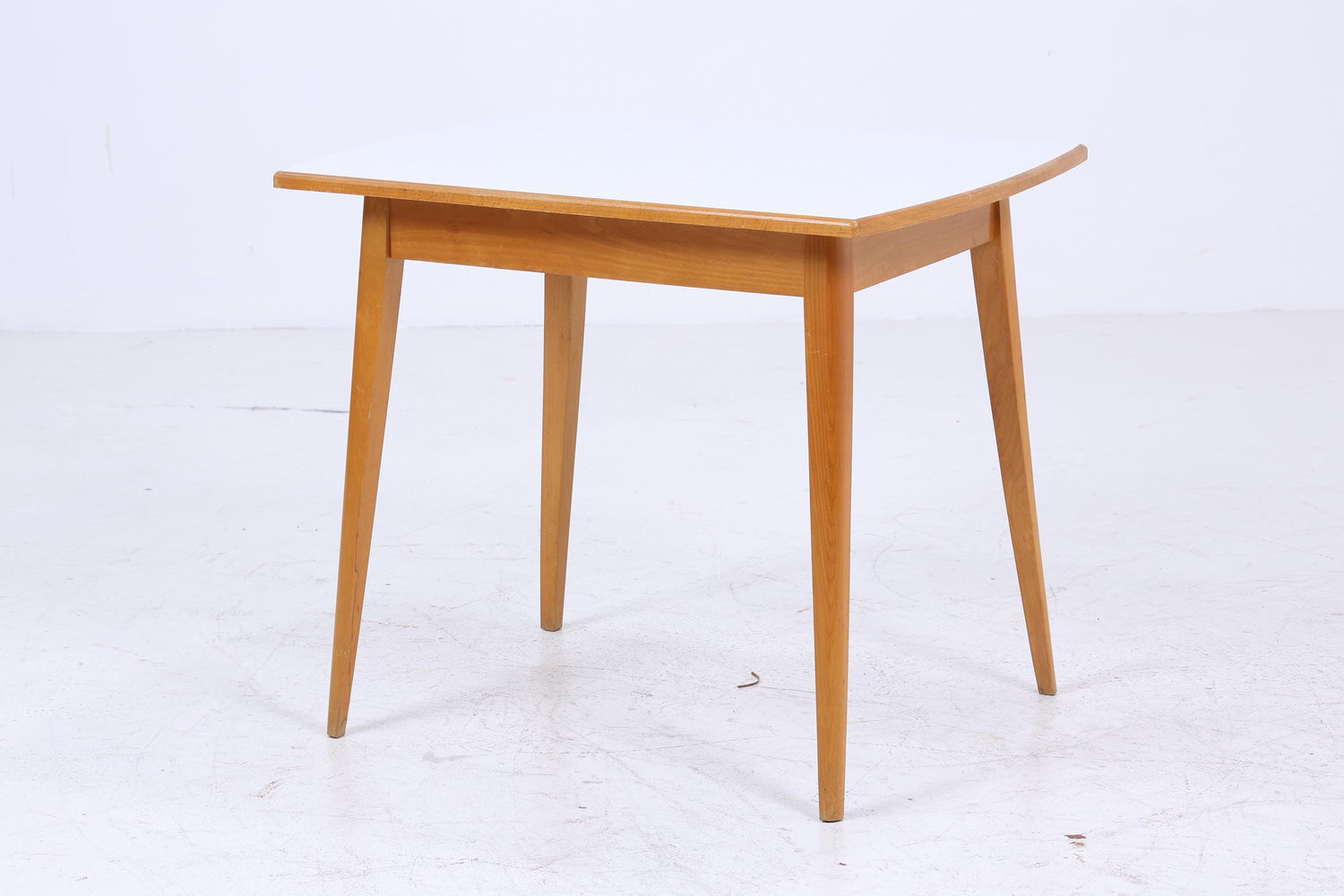 Kleiner Vintage Küchentisch 60er Jahre | Mid Century Esstisch Tisch Retro 70er Holz Resopal