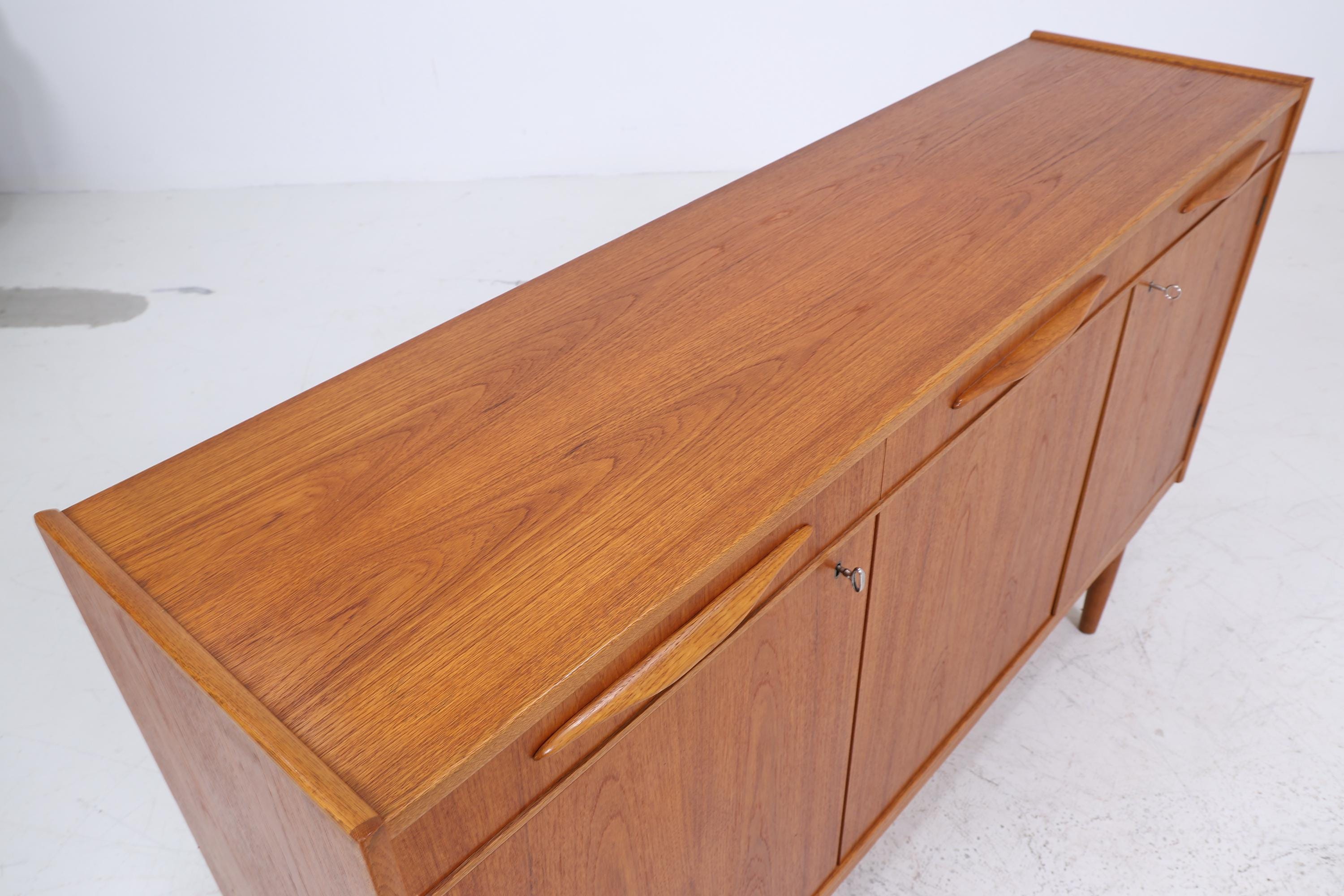 Vintage Teak Highboard 60er Jahre | Mid Century Sideboard Schubladen Schrank Holz Aufbewahrung