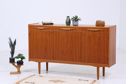 Vintage Teak Highboard 60er Jahre | Mid Century Sideboard Schubladen Schrank Holz Aufbewahrung