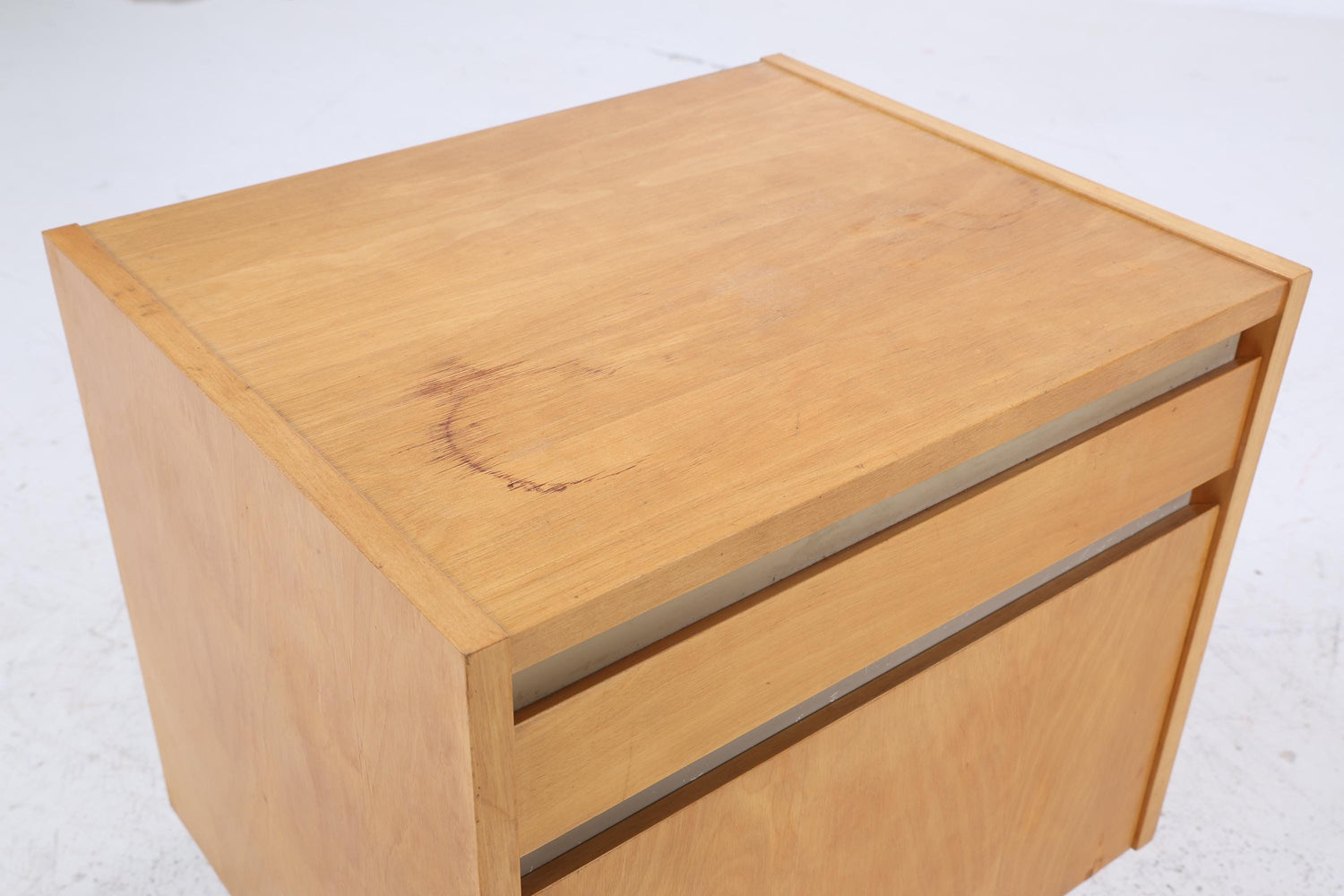 Vintage Hellerau Nachttisch der 60er | 794/10 Mid Century Mini Kommode mit Schublade | 70er Holz Aufbewahrung Schlafzimmer Birke
