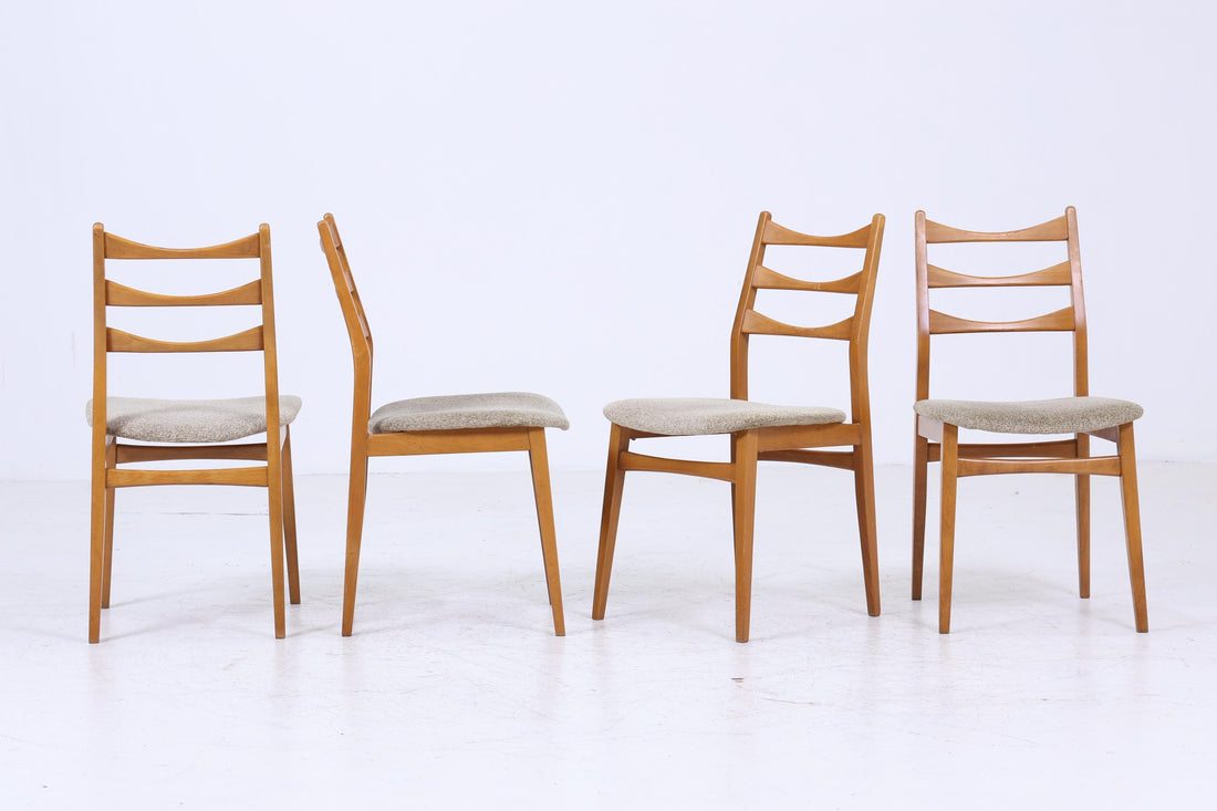 4er Set Vintage Holzstühle | Mid Century Küchen Stuhl Esszimmerstühle Vintage Retro 60er 70er Jahre