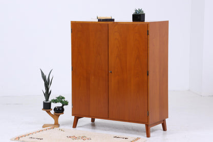 Zeitloser Vintage Schrank 60er Jahre | Mid Century Wäscheschrank Schubladen Fächerschrank Holz Retro Aufbewahrung
