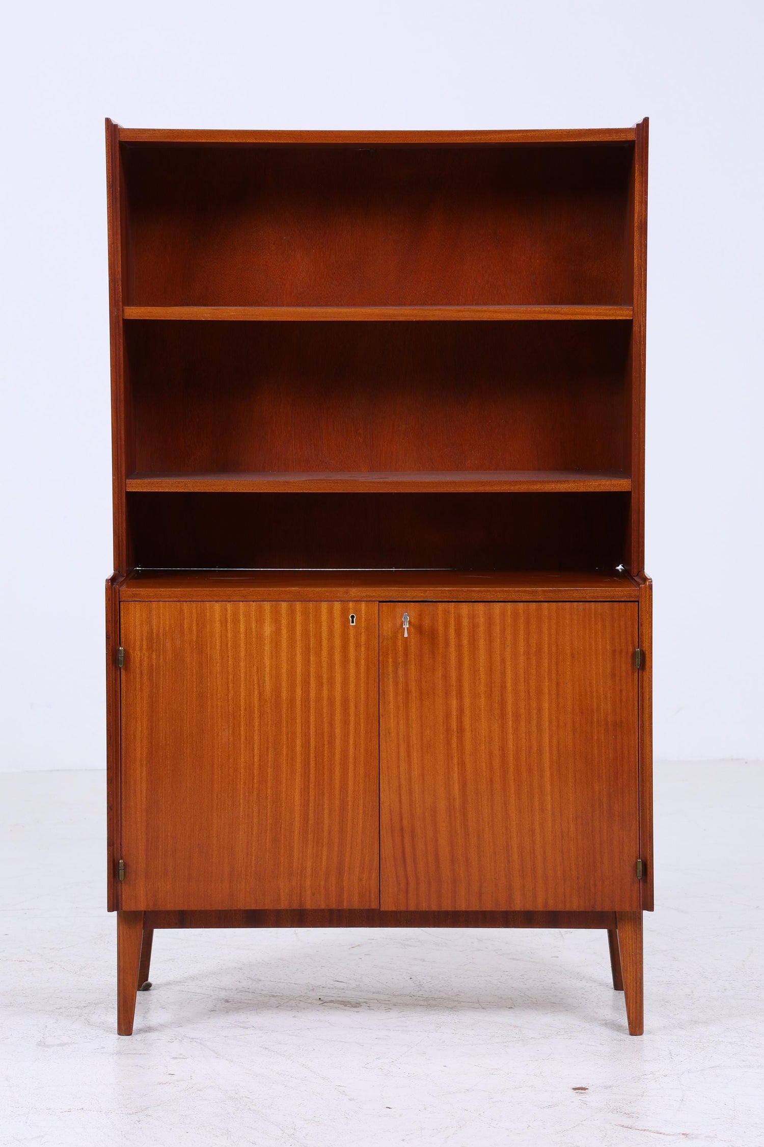 Vintage Bücherregal 60er Jahre | Mid Century Regal Schrank Retro Holz Aufbewahrung