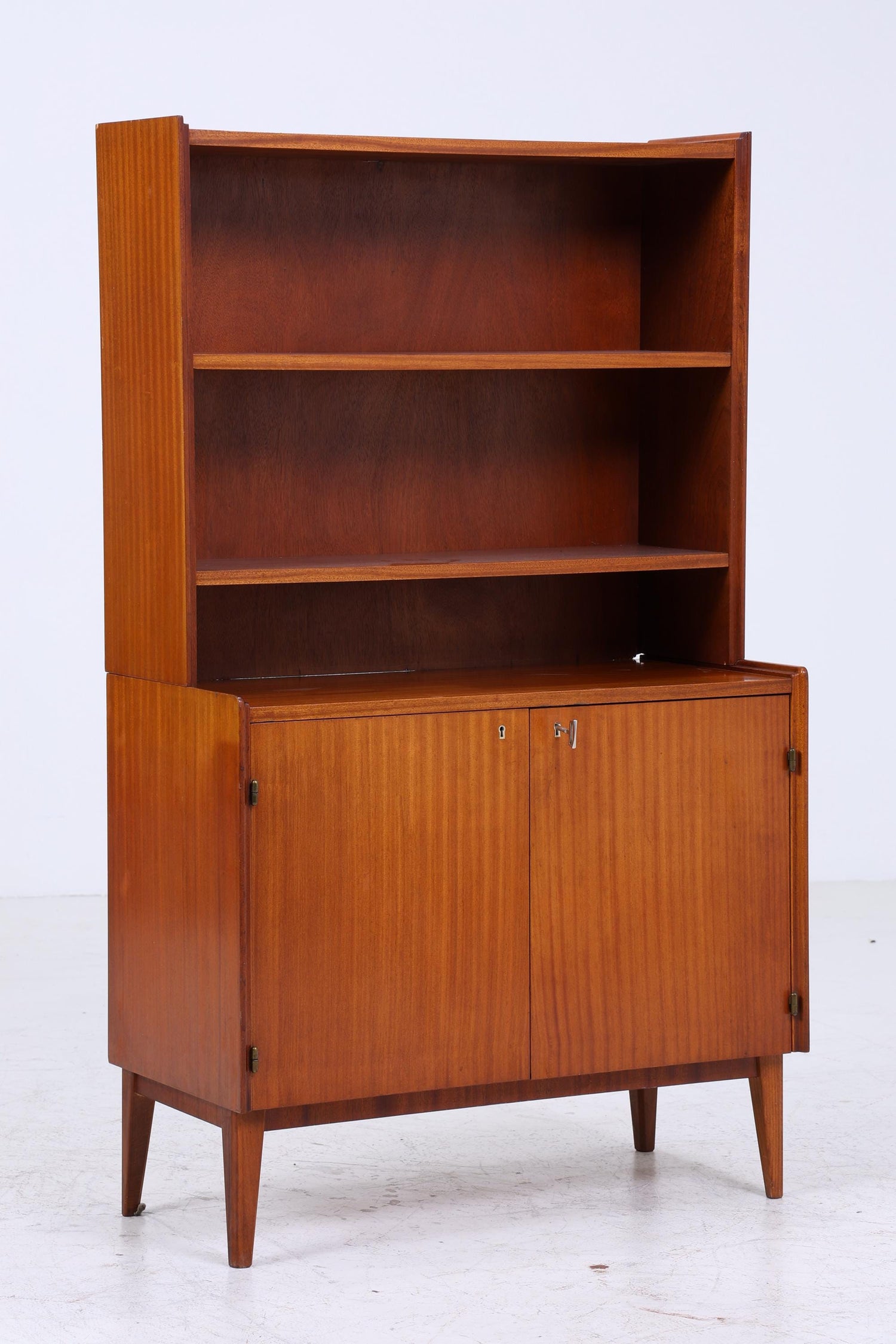 Vintage Bücherregal 60er Jahre | Mid Century Regal Schrank Retro Holz Aufbewahrung
