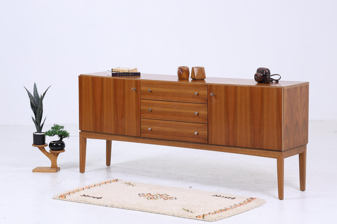 Vintage Sideboard von OTT aus den 60ern | Mid Century TV Board mit Schubladen &amp; Fächern Lowboard Retro Holz Aufbewahrung